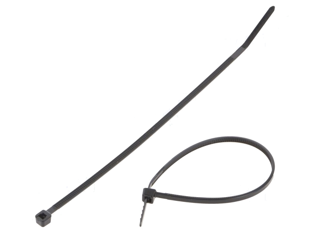 Kabelbinder; L: 142mm; W: 2,5mm; polyamide; 80N; zwart; Ømax: 32mm Kabelbinder; L: 142mm; W: 2,5mm; polyamide; 80N; zwart; Ømax: 32mm